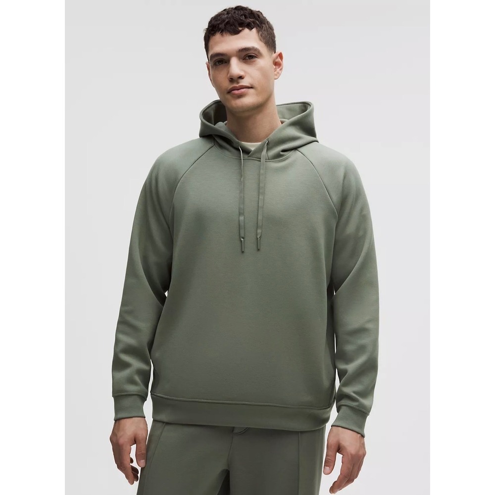 Lululemon Hoodie Smooth Spacer Classic-Fit Green Olive Men's L Athletic Unisex